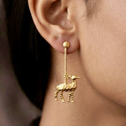 Bambi Brass Earrings