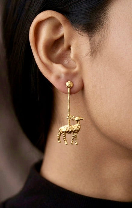 Bambi Brass Earrings