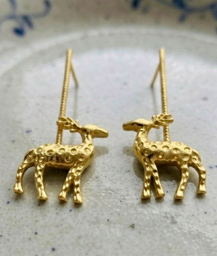Bambi Brass Earrings