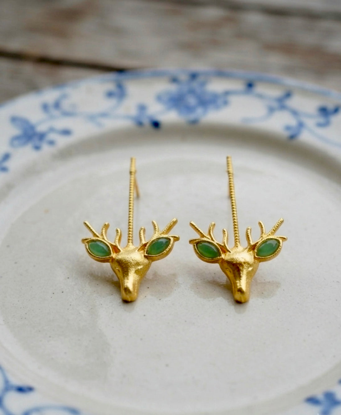 Stag Head Stud Earrings