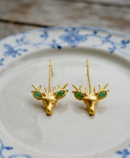 Stag Head Stud Earrings