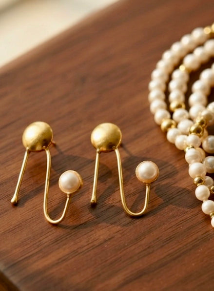 Dewdrop Arc Earrings