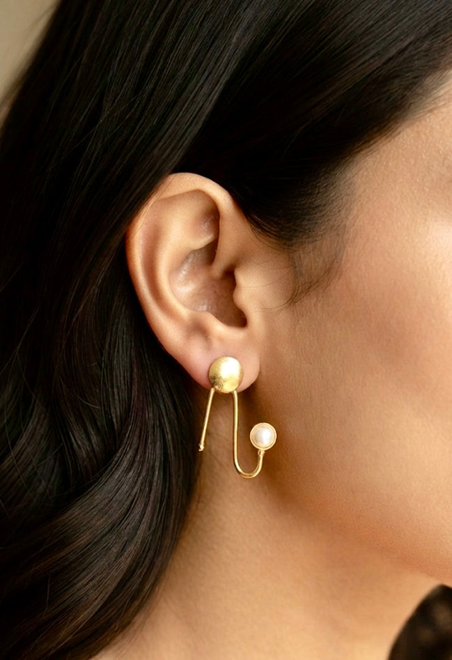 Dewdrop Arc Earrings