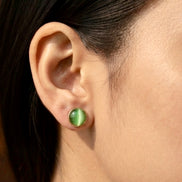 Sage Green Brass Studs