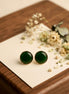 Emerald Green Brass Studs