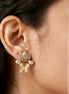Sage Green Brass Earrings