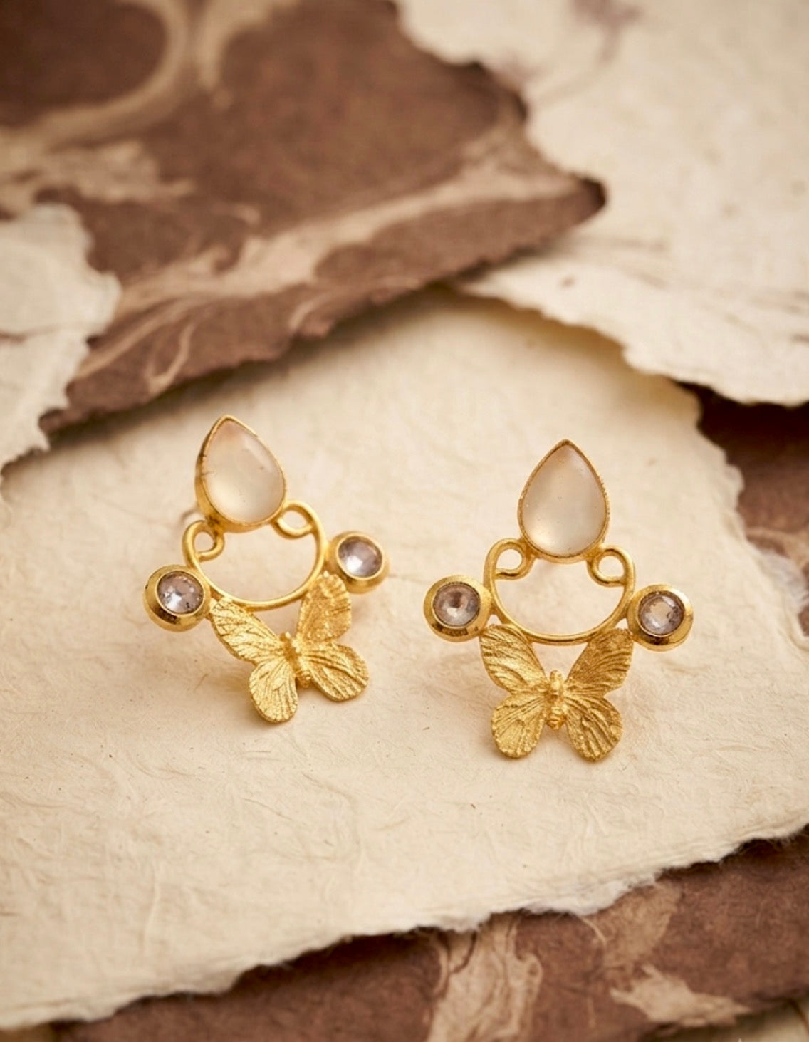 White Brass Studs
