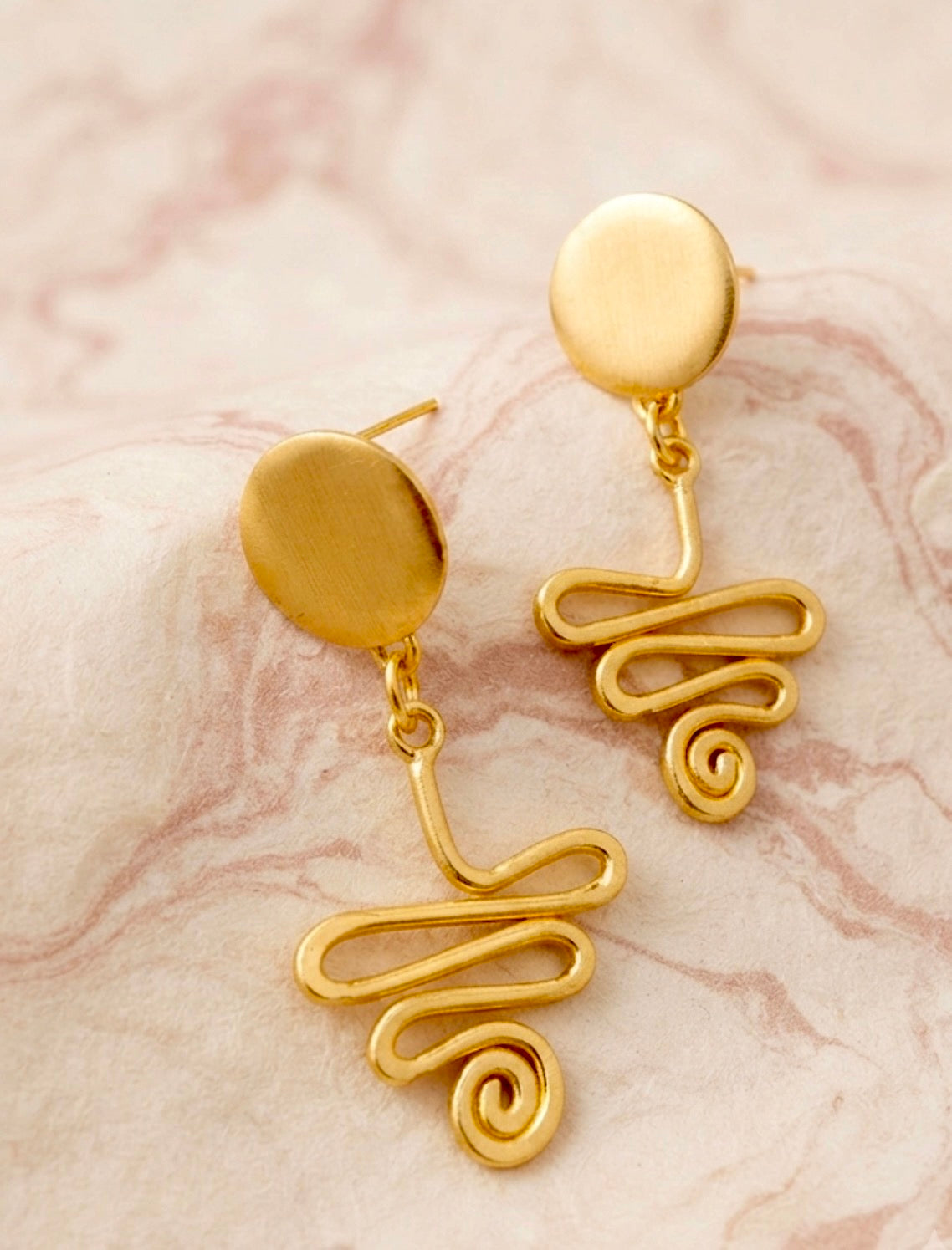 Spiral  Brass Drops