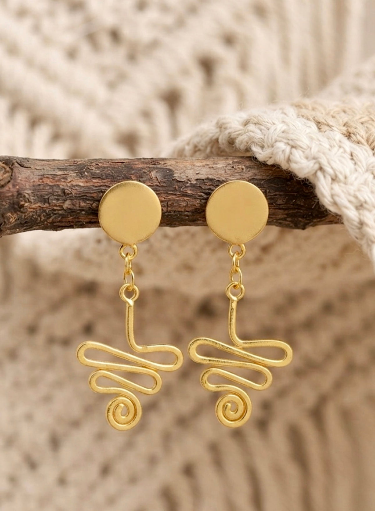 Spiral  Brass Drops