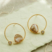 Mother-of-pearl Hoop Earrings