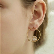 Mother-of-pearl Hoop Earrings
