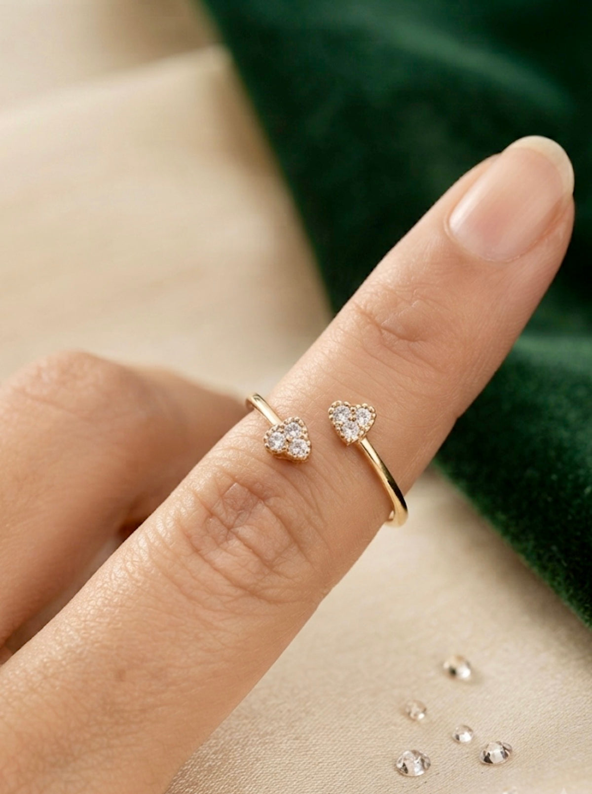 Duet Heart Ring