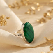 Emerald Moss Statement Ring