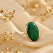 Emerald Moss Statement Ring