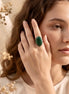 Emerald Moss Statement Ring