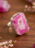 Pink Druzy Ring