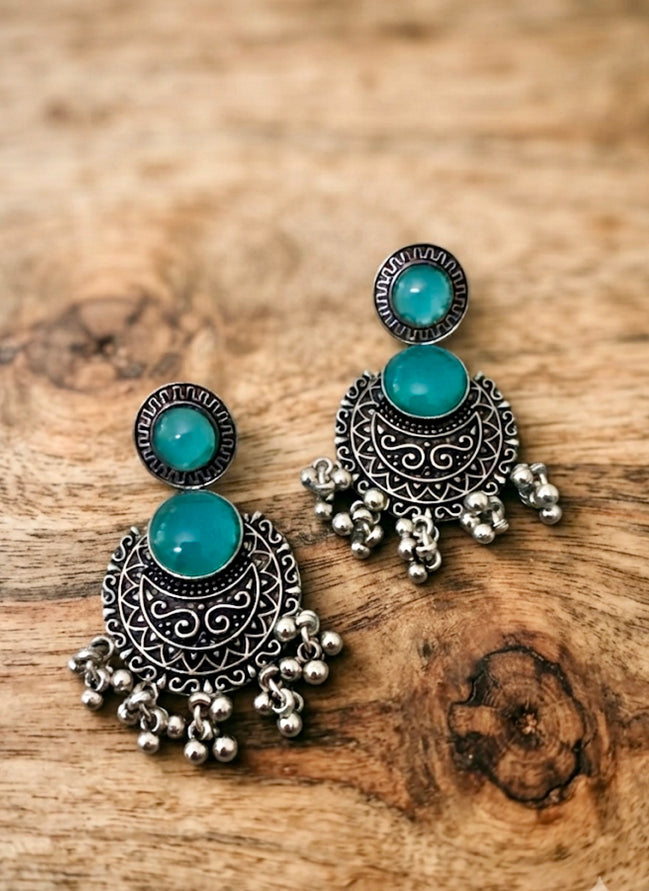 Boho Ocean Ghungroo Earrings