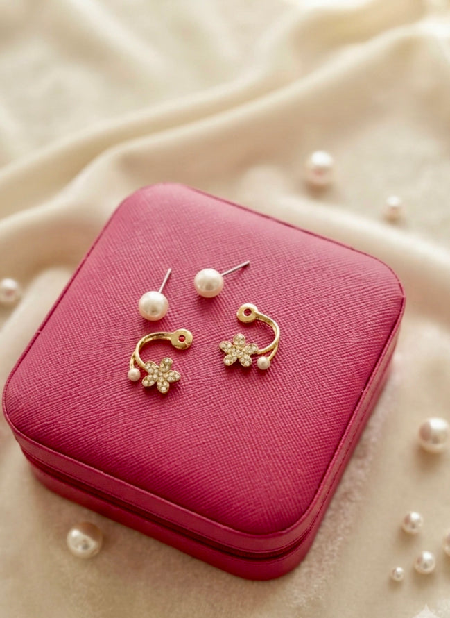 Dual Pearl Earrings