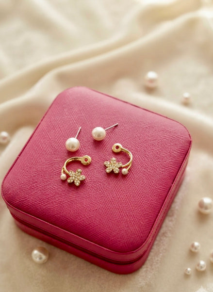 Dual Pearl Earrings