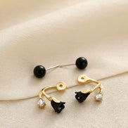 Black Rose Earrings