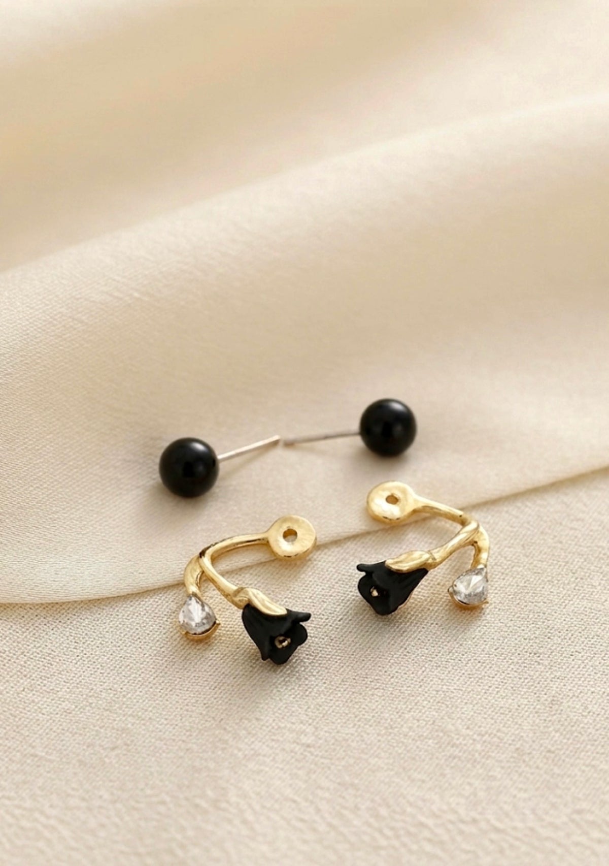 Black Rose Earrings