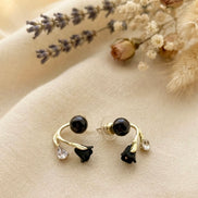 Black Rose Earrings