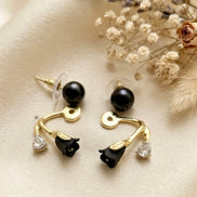 Black Rose Earrings