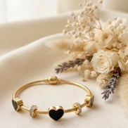 Golden Eclipse Heart Bracelet