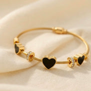 Golden Eclipse Heart Bracelet
