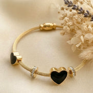 Golden Eclipse Heart Bracelet