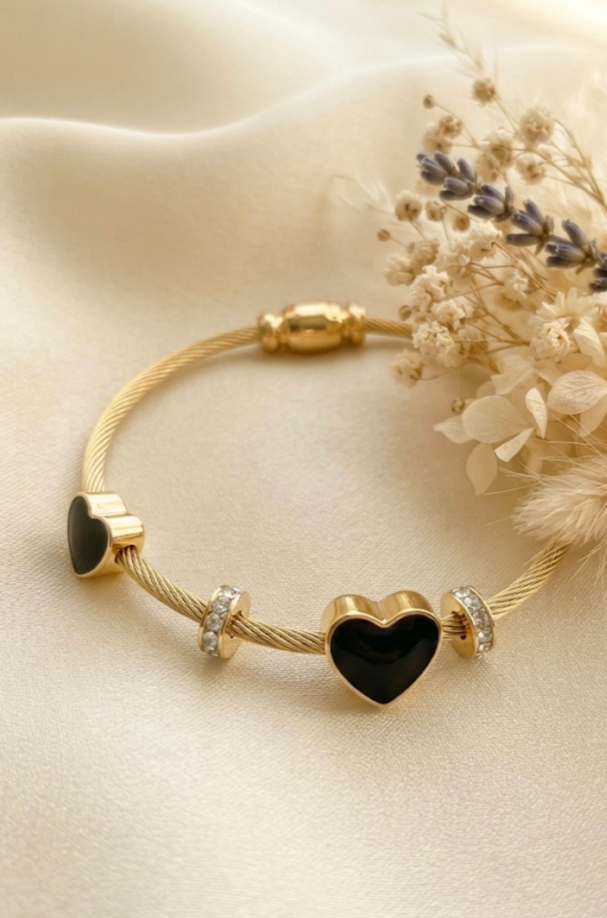 Golden Eclipse Heart Bracelet