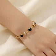 Golden Eclipse Heart Bracelet