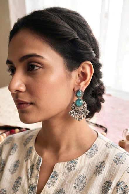 Boho Ocean Ghungroo Earrings