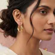 Wavy Twist Hoops