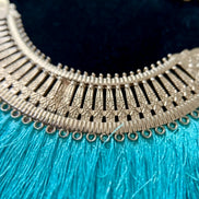 Turquoise Tassel Bib Necklace