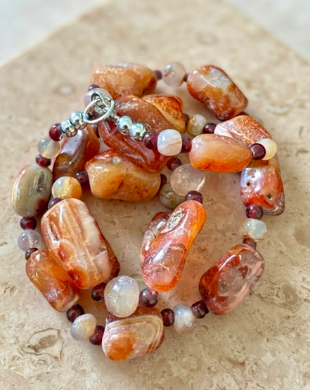 Brown Stone Statement Necklace