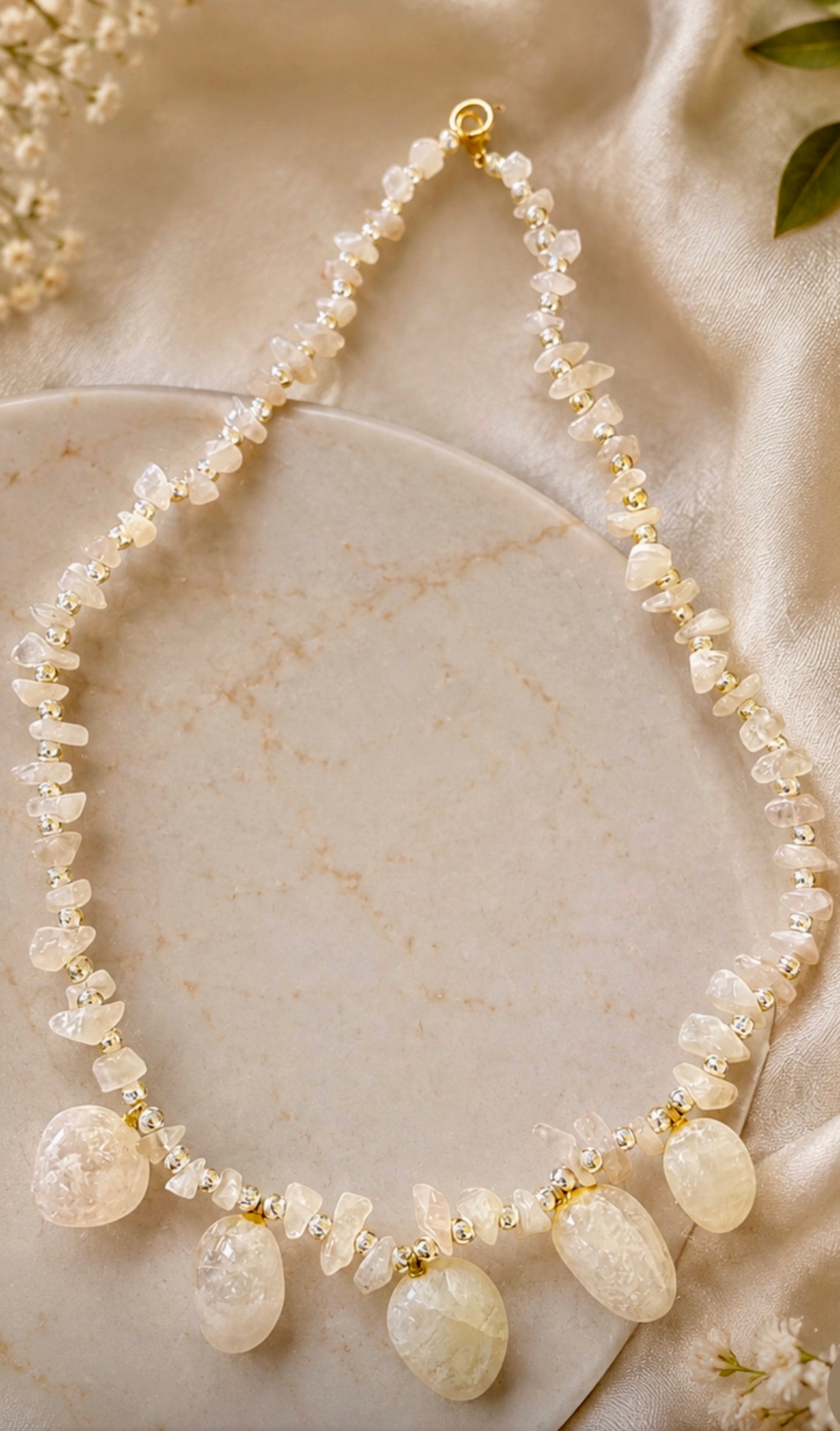 Tumble Stone Statement Necklace