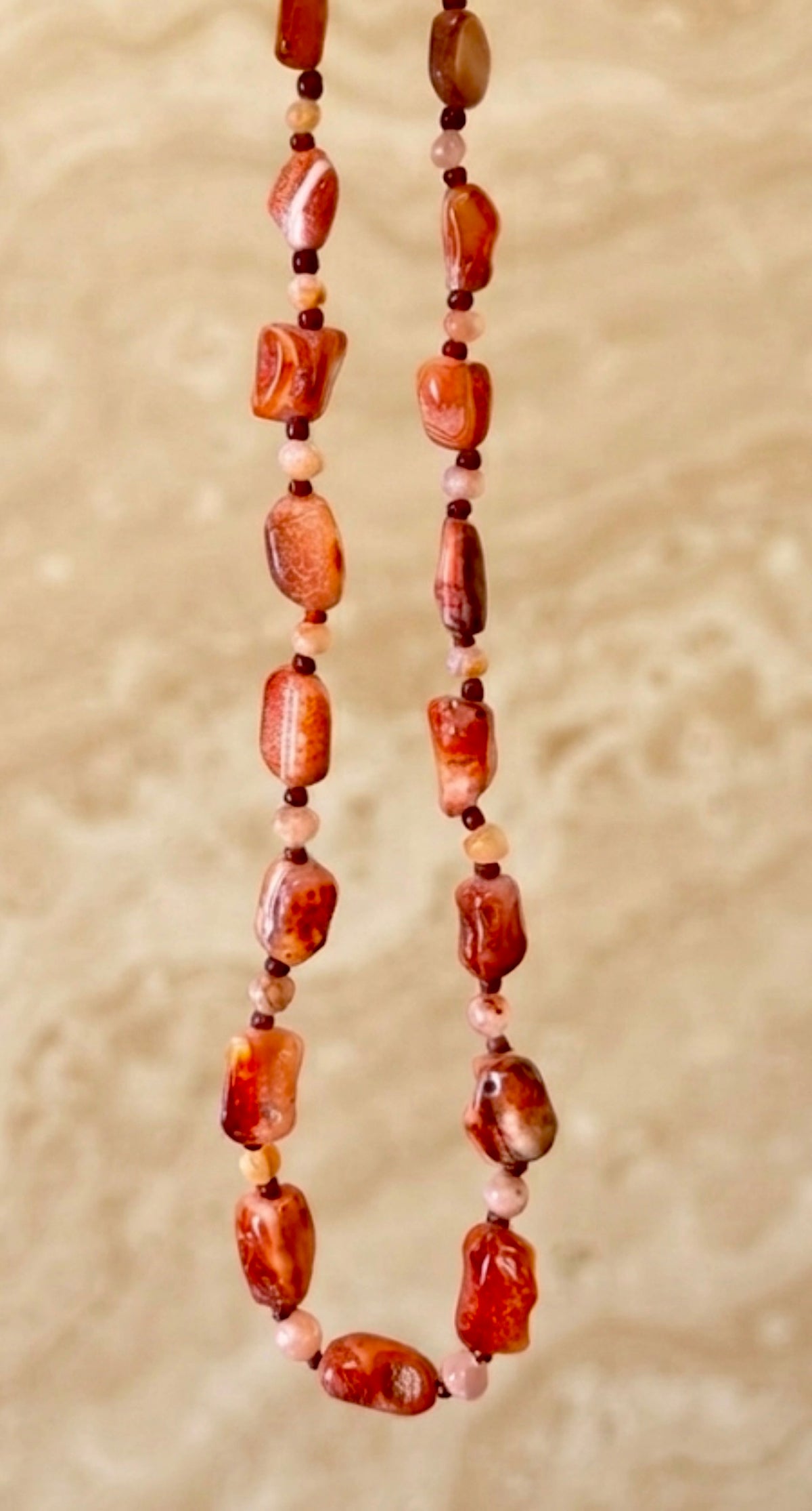 Brown Stone Statement Necklace