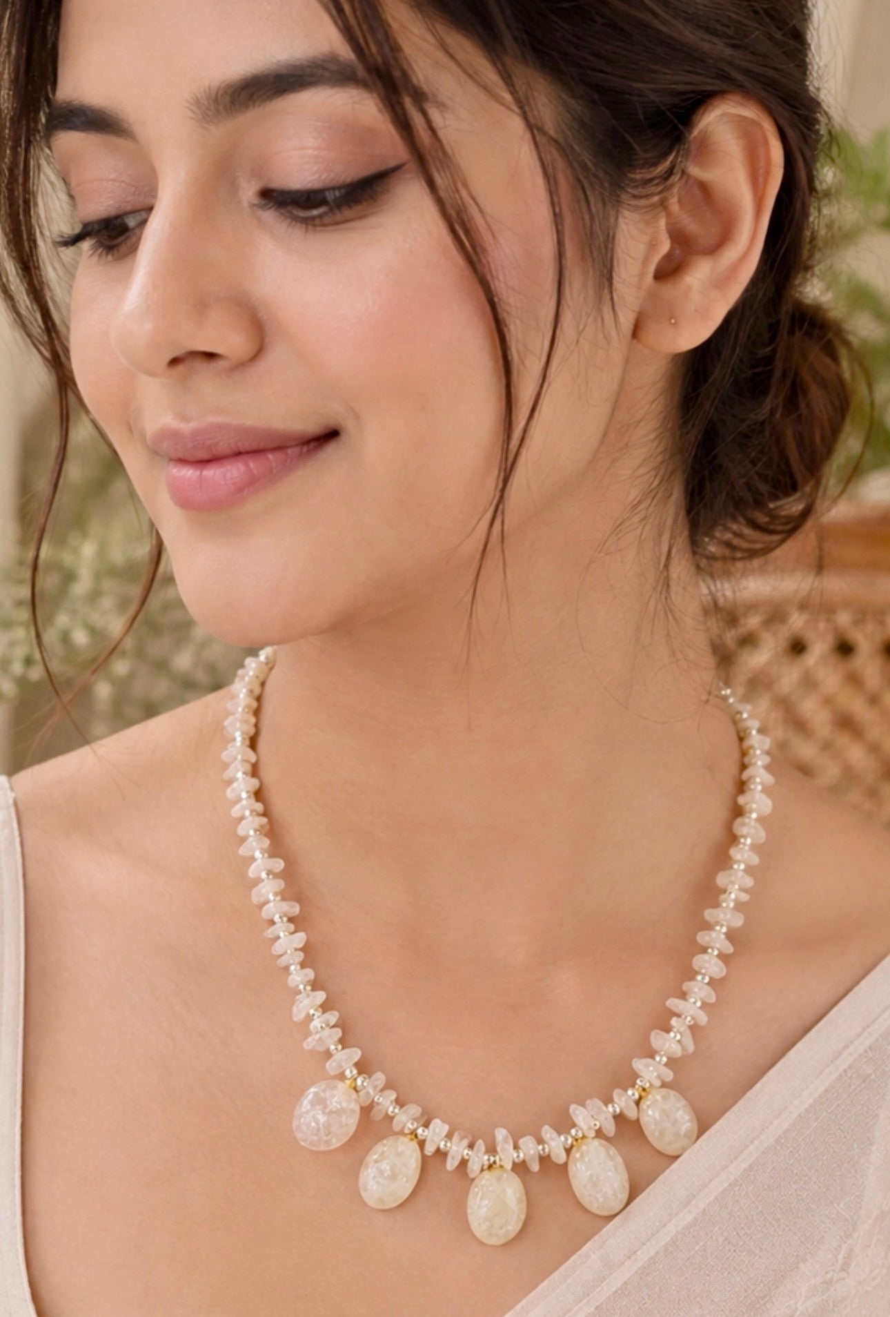 Tumble Stone Statement Necklace