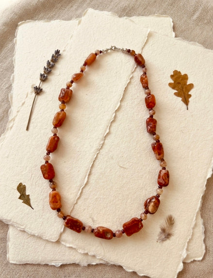 Brown Stone Statement Necklace