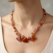 Fiery Amber Glow Necklace