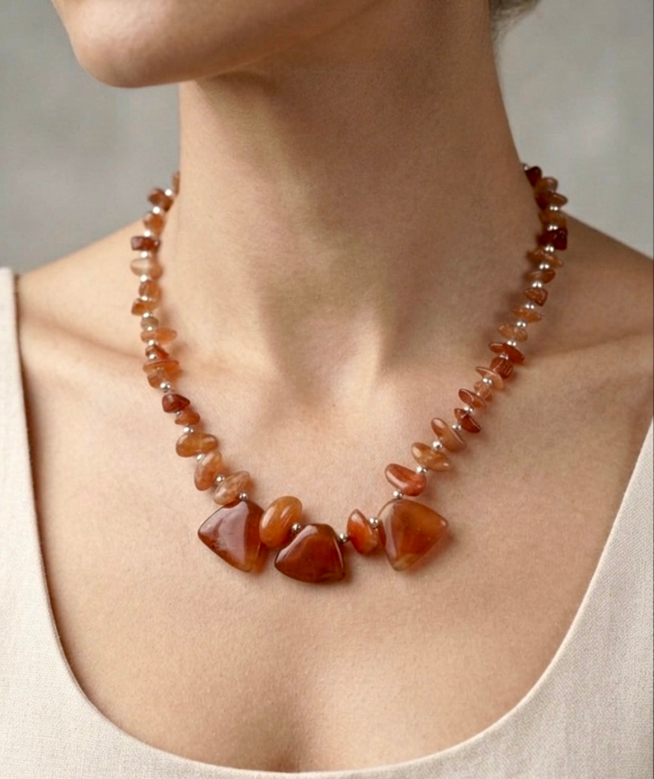 Fiery Amber Glow Necklace