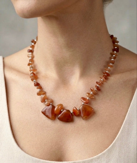 Fiery Amber Glow Necklace