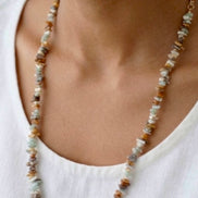 Gemstone chips Long Necklace