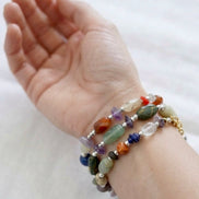 Gemstone chips Long Necklace