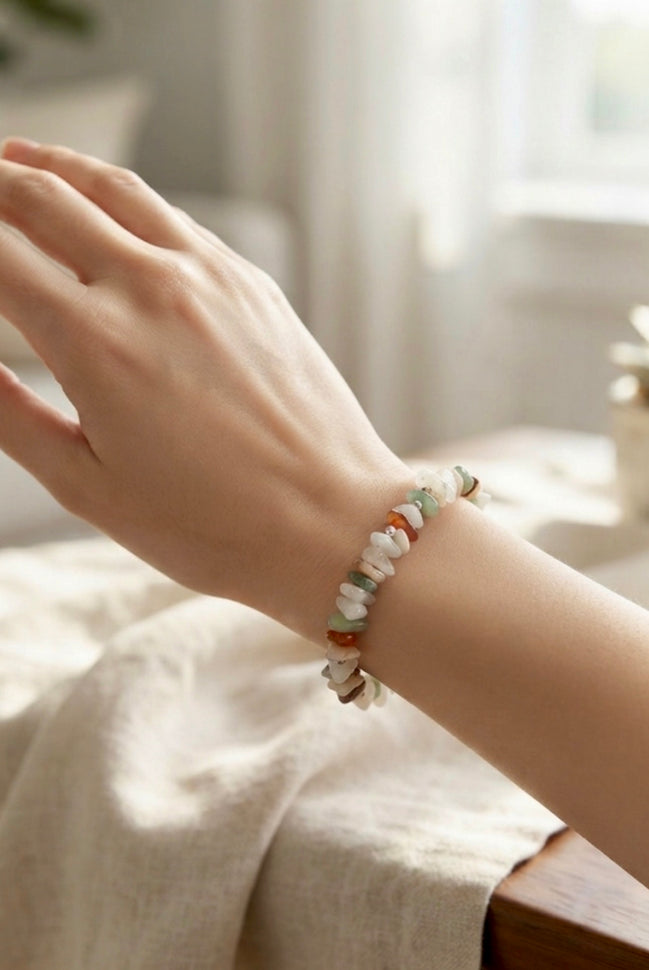 Earthy Oasis Pebble Bracelet.