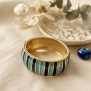 Oceanic Ribbon Enamel Openable Bangle