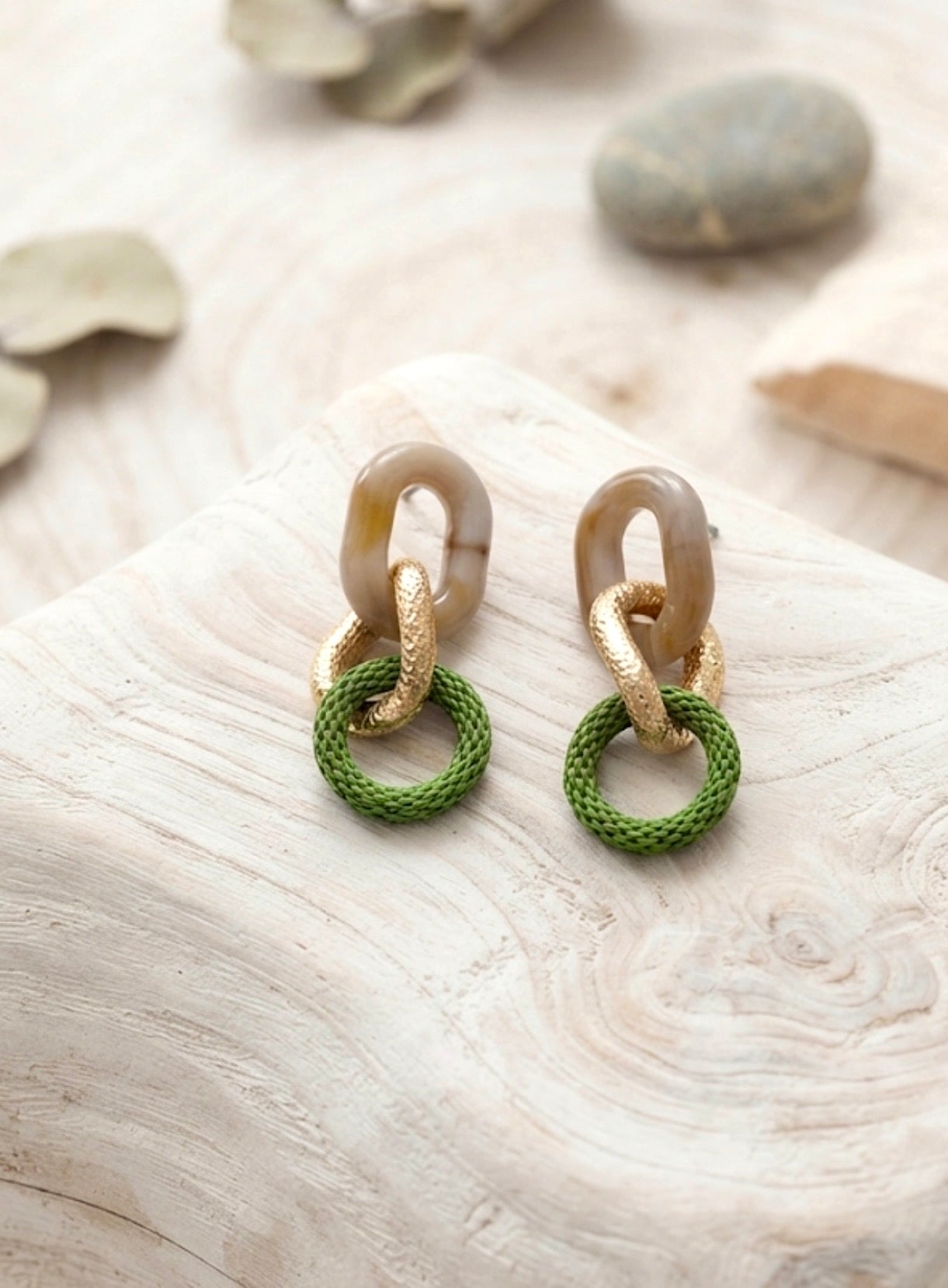 Woven Green Cord Hoop