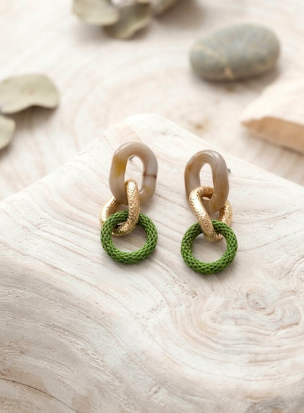 Woven Green Cord Hoop