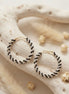 BLack Bead Hoop Earrings